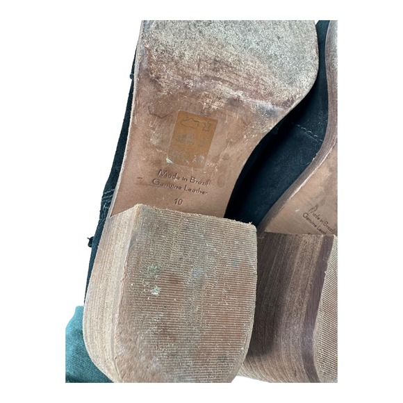 Madewell black suede block heel ankle boots size 10 - Picture 8 of 13